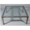 Image 1 : A Contemporary Stainless Steel Low Table.