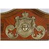 Image 2 : An Empire Style Mahogany and Walnut Vitrine, with Green Marble and Figural Brass Elements.