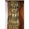 Image 3 : An Empire Style Mahogany and Walnut Vitrine, with Green Marble and Figural Brass Elements.