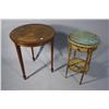 Image 1 : A Biedermeier Style Side Table, Together with a Louis XV Style Two Tier Side Table.