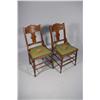 Image 1 : A Pair of Victorian Walnut Side Chairs with Needlepoint Seats.