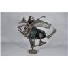 Image 1 : Artist Unknown (20th Century) A Brutalist Welded Metal and Glass Sculpture of a Fish, Dated '65 with