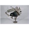 Image 2 : Artist Unknown (20th Century) A Brutalist Welded Metal and Glass Sculpture of a Fish, Dated '65 with