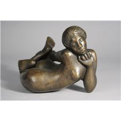 Bronze Figure of a Reclining Nude, Signed and numbered C.L. 1/6, '75.