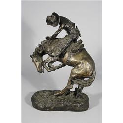 A Frederic Remington (American, 1861-1909) "Rattlesnake" Bronze Recast.