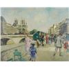 Image 1 : Francois Gall (French, 1912-1987) Strolling Along the Seine, Oil on Canvas,