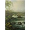 Image 4 : Ray Summer (American, 20th Century) Landscape with Bridge, Oil on canvas,