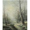 Image 1 : Ray Summer (American, 20th Century) Winter Scene, Oil on canvas,