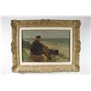 Image 2 : William Castle-Keith (American, 1864-1927) Man with a Pipe on Shore, Oil on canvas,