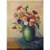 Image 1 : Ripper (20th Century) Still Life Flowers in Vase, Oil on canvas,