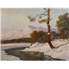 Image 1 : Charles Feder (Polish, b.1896) Winter Scene with Stream, Oil on canvas,