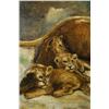 Image 3 : Artist Unknown (20th Century) Lion with Cubs, Oil on canvas,