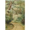 Image 1 : Jean Persons, Forest with Winding Road, Watercolor on paper,