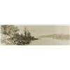Image 1 : Ernest C. Rost (1866-1940) River Landscape, Engraving.