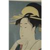 Image 4 : After Choki (Japanese, 18th/19th Century) Portrait of a Woman, Woodblock print.