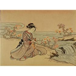 Suzuki Harunobu (Japanese, 1725-1770) A Girl As Kiku-Jido, Print,