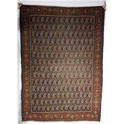 An Antique Persian Seneh Wool Rug.