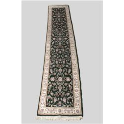 An Indo Persian Kashan Wool Runner.