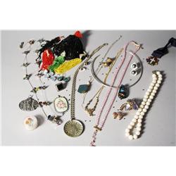 A Collection of Costume Jewelry, Silver and Semi Precious Stones.