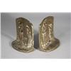 Image 2 : A Pair of Bronze Bookends Depicting Figures Praying.