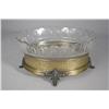 Image 1 : An Edwardian Style Glass, Brass and Pewter Center Bowl.