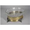 Image 3 : An Edwardian Style Glass, Brass and Pewter Center Bowl.