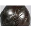 Image 3 : A Japanese 19th Century Bronze Vase with Koi Decoration.