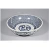 Image 1 : A Large Japanese Blue and White Porcelain Bowl, Signed on Bottom.