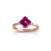 Genuine 1.77 ctw Pink Topaz & Diamond Ring 14KT Rose Gold - REF-29H2X