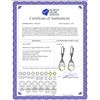 Image 2 : Genuine 14 ctw Green Amethyst Earrings 14KT White Gold - REF-34N3R