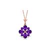 Image 1 : Genuine 2.43 ctw Amethyst Necklace 14KT Rose Gold - REF-29F7Z