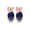 Image 1 : Genuine 2 ctw Sapphire Earrings 14KT Rose Gold - REF-21X9M