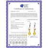 Image 2 : Genuine 11 ctw Citrine Earrings 14KT Rose Gold - REF-46N7R