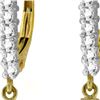 Image 1 : Genuine 4.8 ctw Pink Topaz & Diamond Earrings 14KT Yellow Gold - REF-54P5H