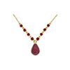 Image 1 : Genuine 15.8 ctw Ruby Necklace 14KT Yellow Gold - REF-37X2M