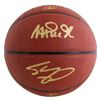 Image 1 : MAGIC JOHNSON AND SHAQUILLE ONEAL SIGNED BASKETBALL (BECKETT COA)