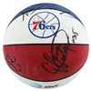 Image 2 : 76ers (5) Barros, Weatherspoon +3 Authentic Signed Logo Basketball BECKETT COA