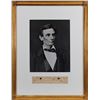 Image 1 : ABRAHAM LINCOLN SIGNED AND FRAMED PRESIDENTIAL DISPLAY (BECKETT CLOA)