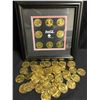 Image 1 : FRAMED COCA COLA OLMPIC COIN SET WITH EXTRA COINS