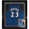 Image 1 : MICHAEL JORDAN SIGNED AND CUSTOM FRAMED WASHINGTON WIZARDS JERSEY (UPPER DECK COA)