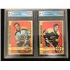 Image 1 : 1972-73 TOPPS KEN HODGE AND JOHNNY BUCYK GCG GRADED 8.5