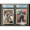 Image 1 : 1983 O-PEE-CHEE #268 PELLE LINBERGH RC CARD AND 1987 TOPPS #12 WENDEL CLARK GCG GRADED 9 AND 9.5