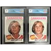 Image 1 : 2 X 1975-76 TOPPS #126 GUY LAFLEUR CARDS GCG GRADED 7