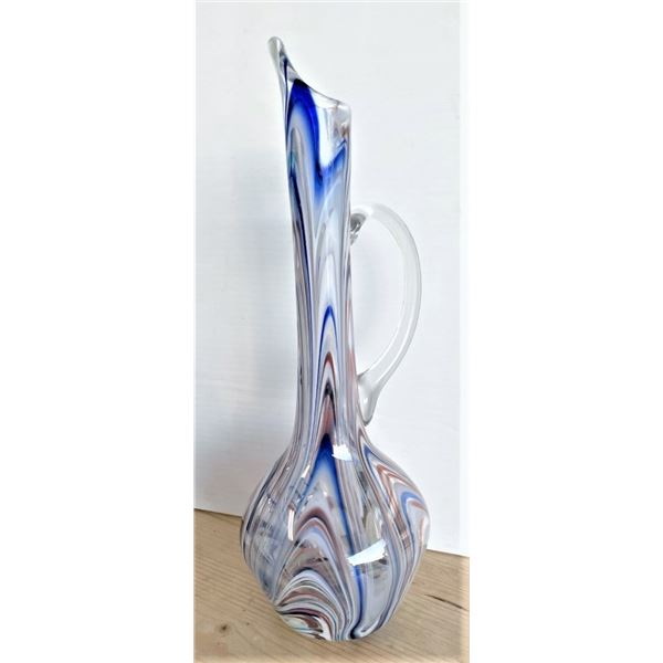 Gorgeous Blown Glass Vase , 13.5" Height