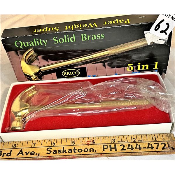 Brass Hammer , 5 in 1 tool in original box. NEEDED FOR LOCATIONS WHERE YOU NEED NO SPARK TOOLS