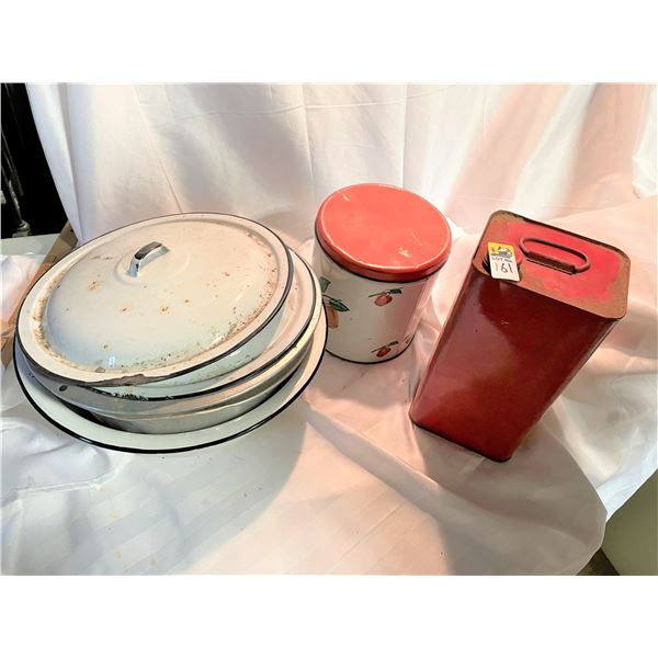 Enamel lids and containers