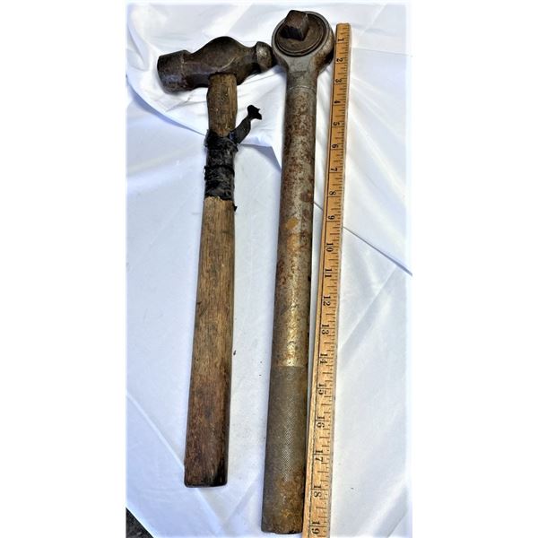 Large Socket Wrench and Hammer