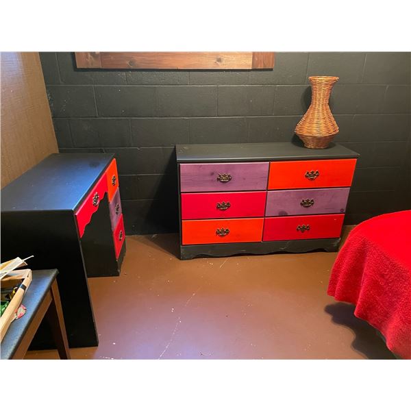 Modern and Colourful Desk and Chest of Drawers