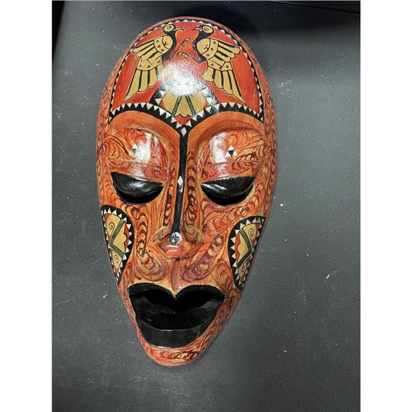 Beautiful Indonesian, Vintage Hand, Carved and Painted Wooden Mask, Vintage Indonesian Mask