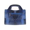 Image 2 : Ladies Blue Crocodile Handbag (ACT-098)